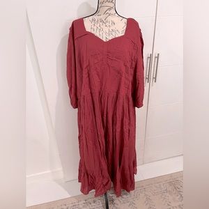 Jessa Kae Deep Rose midi dress size 5X